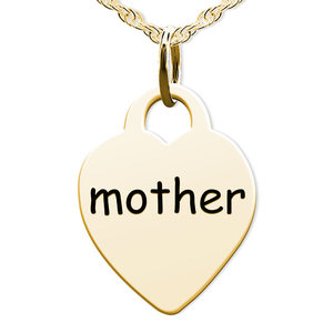 Mother Heart Shaped Charm