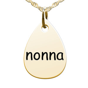 Nonna  Teardrop Shaped Charm