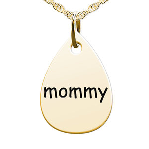 Mommy Teardrop Shaped Charm