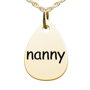 Nanny Teardrop Shaped Charm