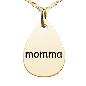 Momma Teardrop Shaped Charm