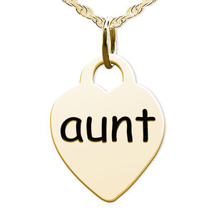 Aunt  Heart Shaped Charm