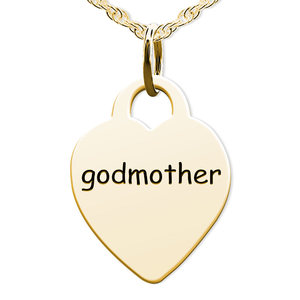 Godmother  Heart Shaped Charm