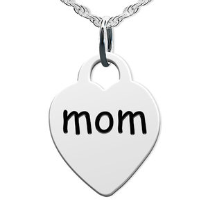 Mom Heart Shaped Charm