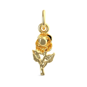 Rose W  Stone Accent Charm