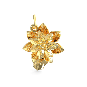 Poinsettia Flower Charm