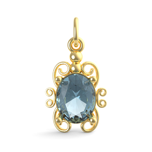 Filigree March Stone Charm 4764 003 