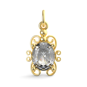 Filigree April Stone Charm  4764 004 