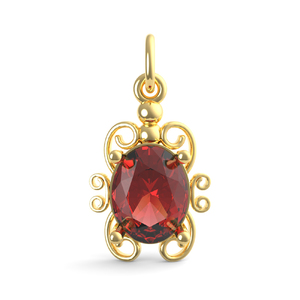 Filigree January Stone Charm 4764 001 