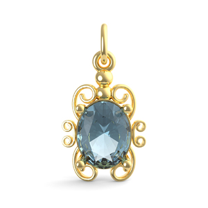 Filigree December Stone Charm 4764 012 