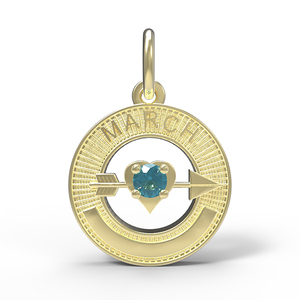 March Love Birthstone Charm