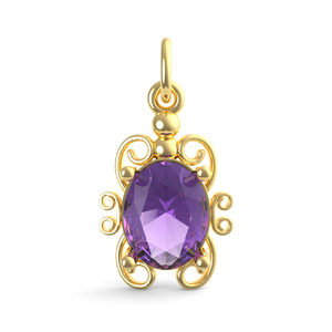 Filigree February Stone Charm 4764 002 