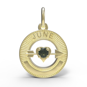 June Love Birthstone Charm