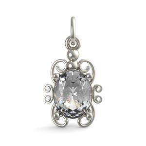 Filigree April Stone Charm  4764 004 