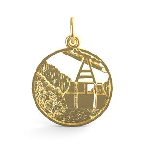 Banff Mountain Gondola Disc Charm  3421 