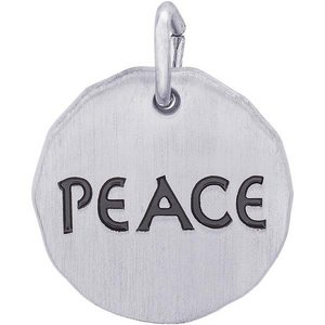PEACE CHARM TAG ENGRAVABLE