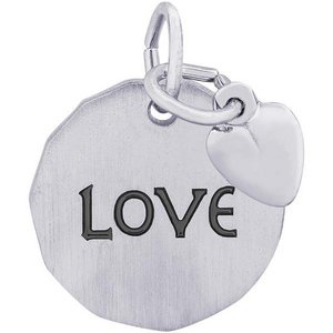 LOVE TAG W HEART ENGRAVABLE