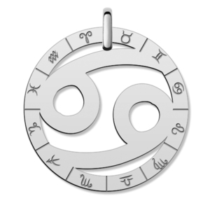 Cutout Round Cancer Symbol Charm or Pendant