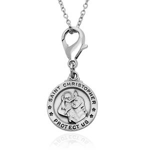 Saint Christopher Medal with Lobster Claw Attachment