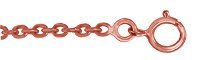 14K Rose 1mm Diamond Cut Cable Chain
